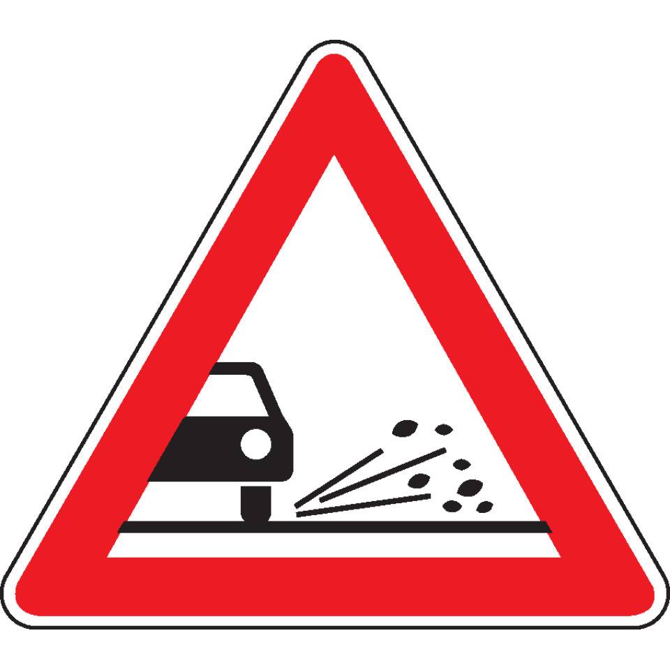 Verkehrszeichen Split, Schotter, Aluminium RA2, reflektierend, SL 630mm