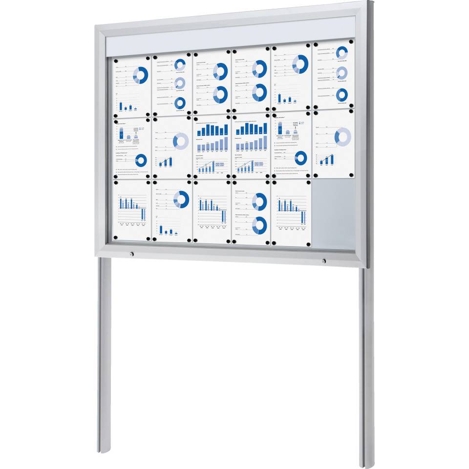 LED Schaukasten, abschließbar, IP56, Aluminium, 1067x1465mm, 18xA4, 31,32kg