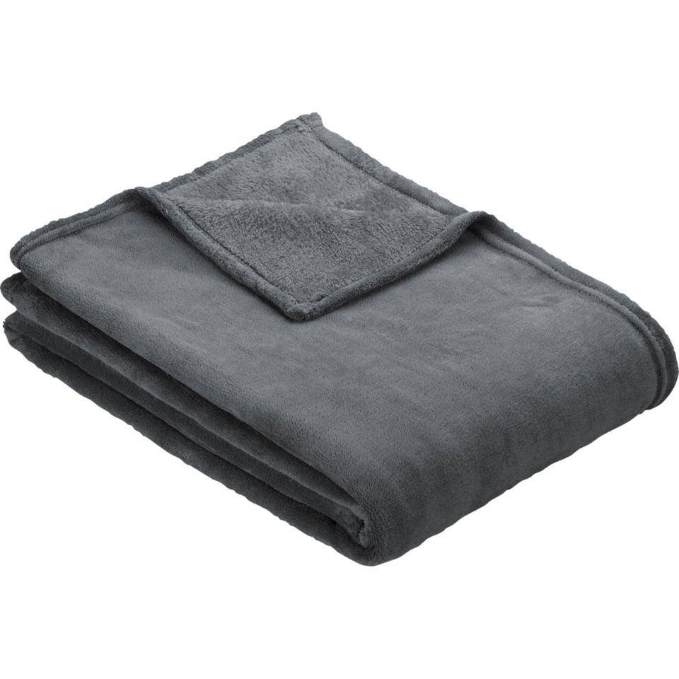 IBENA® Decke Olbia, gesäumt, anthrazit, Polyester, 150x200cm