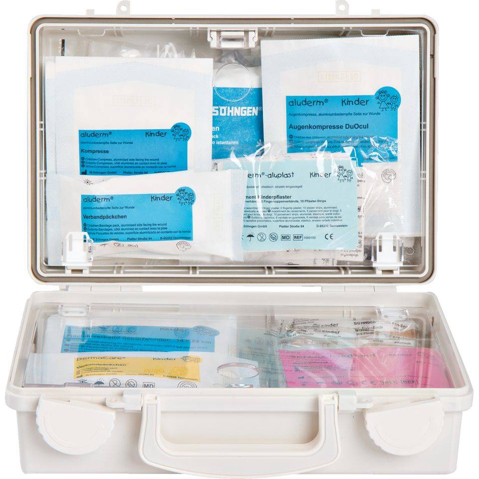 SÖHNGEN Erste-Hilfe-Koffer Quick-CD Kindergarten, weiß, 260x170x110mm