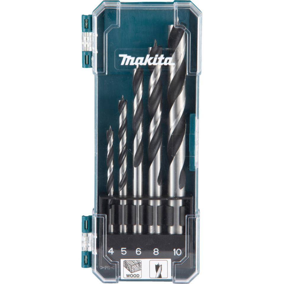 Makita Holzbohrer-Set D-72861, 5-teilig, Ø 4-10 mm, mit Aufbewahrungsbox