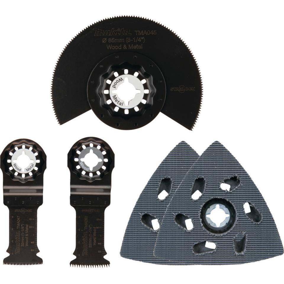 Makita Schreiner-Set B-67511, für Akku-Multifunktionswerkzeug DTM52Z, 5-teilig