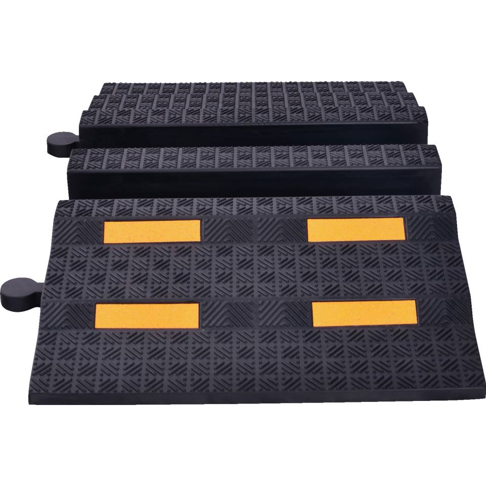 Kabelbrücke Maxi,vorübergeh.Schutz von Leitungen usw.,schwarz,Gummi,850x500x90mm