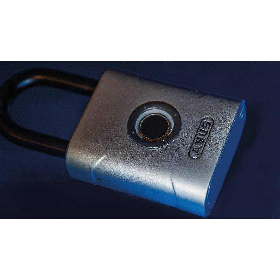 ABUS Vorhängeschloss Touch™ 57/45, ein Fingerabdruck genügt, silber, 45x95mm, 317g