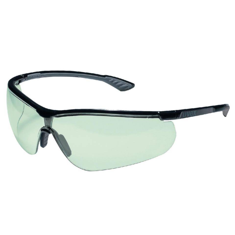 uvex Brille sportstyle 9193.880, Kat.II, schwarz, PC-Scheibe, grün, variomatic, 23g