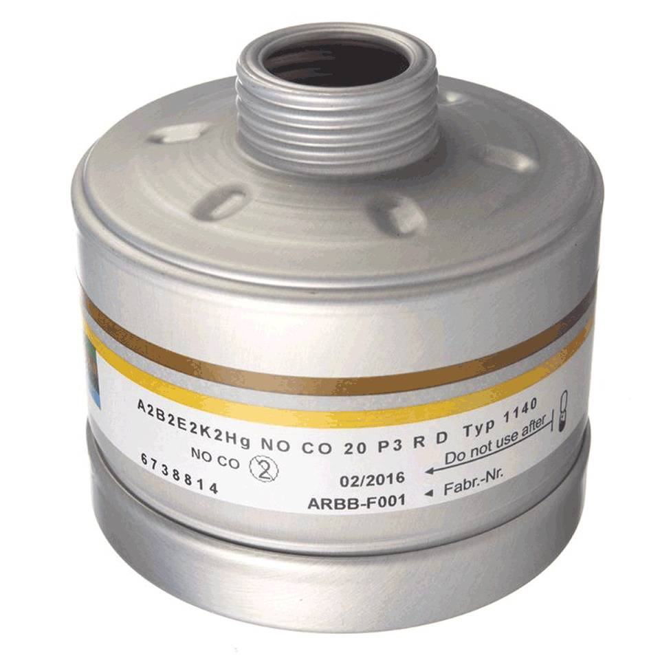 Dräger Atemschutzfilter 1140ABEK2 HgNo/CO P3 R D, Kat.III, EN 14387
