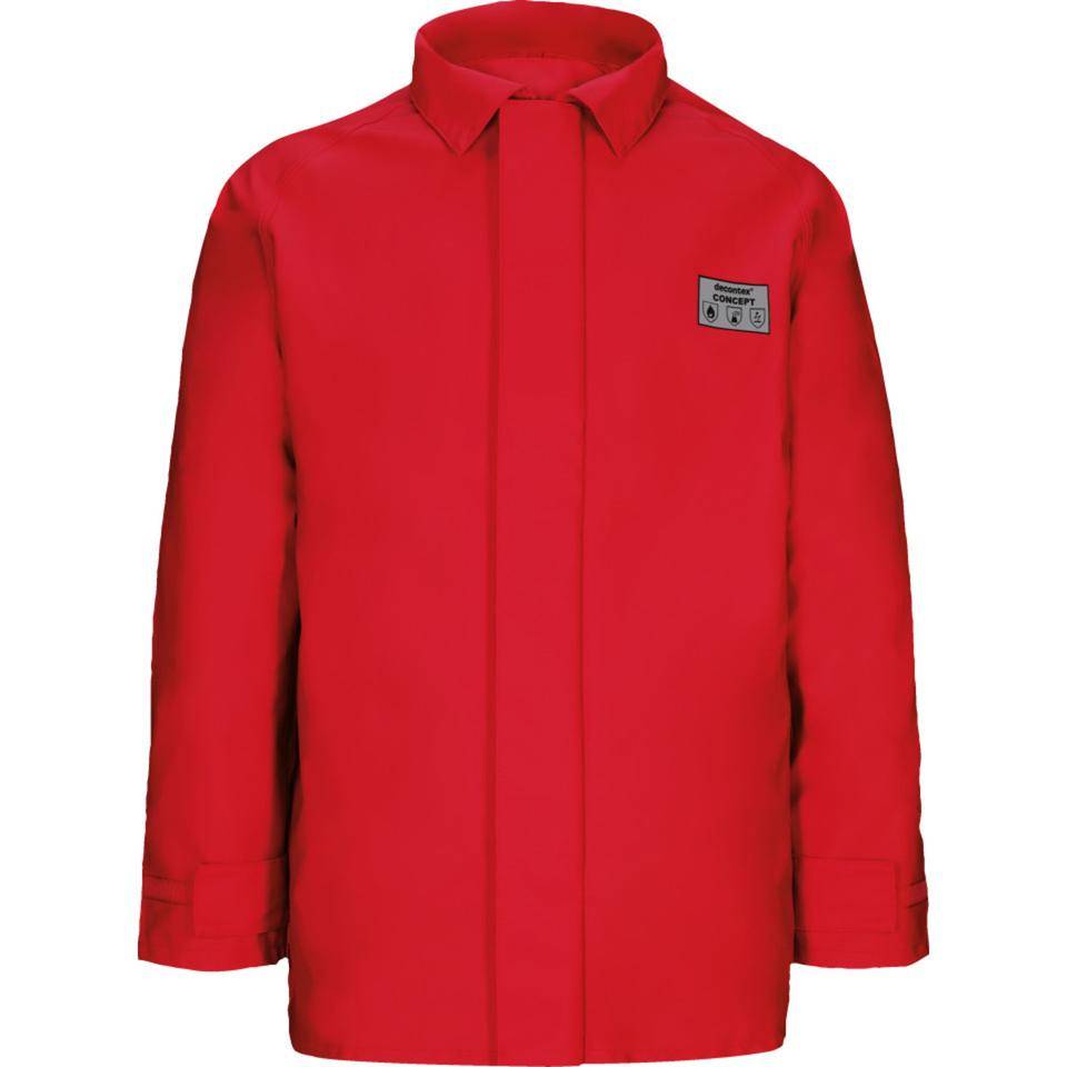 decontex® Chemikalienschutz-Jacke Concept, Kat.III, Typ 3, rot, Größe XXL
