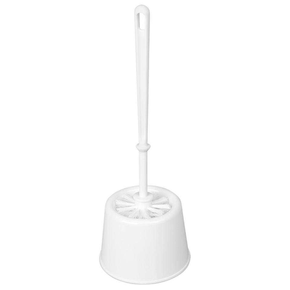 WC-Garnitur Topfform, weiß, Schmutzzone Borsten schwarz, Kunststoff, Ø 75mm