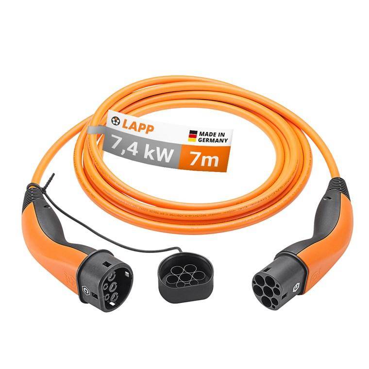 LAPP MOBILITY Ladekabel Typ 2, bis zu 7,4 kW, 7 m, Orange