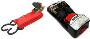 IWH Spann- und Verzurrgurt mit Ratsche/Haken, 25 mm x 5,0 m Zurrkraft: 800 kg, Zugkraft: 400 kg, Farbe: rot,