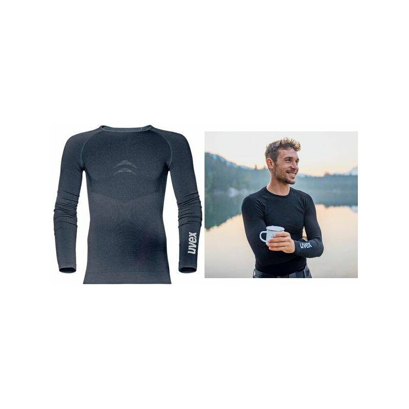 uvex Herren-Langarm-Funktionsshirt underwear, schwarz, M/L