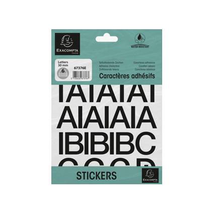EXACOMPTA Selbstklebebuchstaben A-Z, 30 mm, schwarz