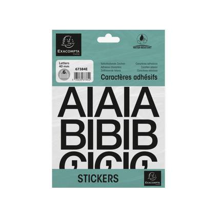 EXACOMPTA Selbstklebebuchstaben A-Z, 40 mm, schwarz