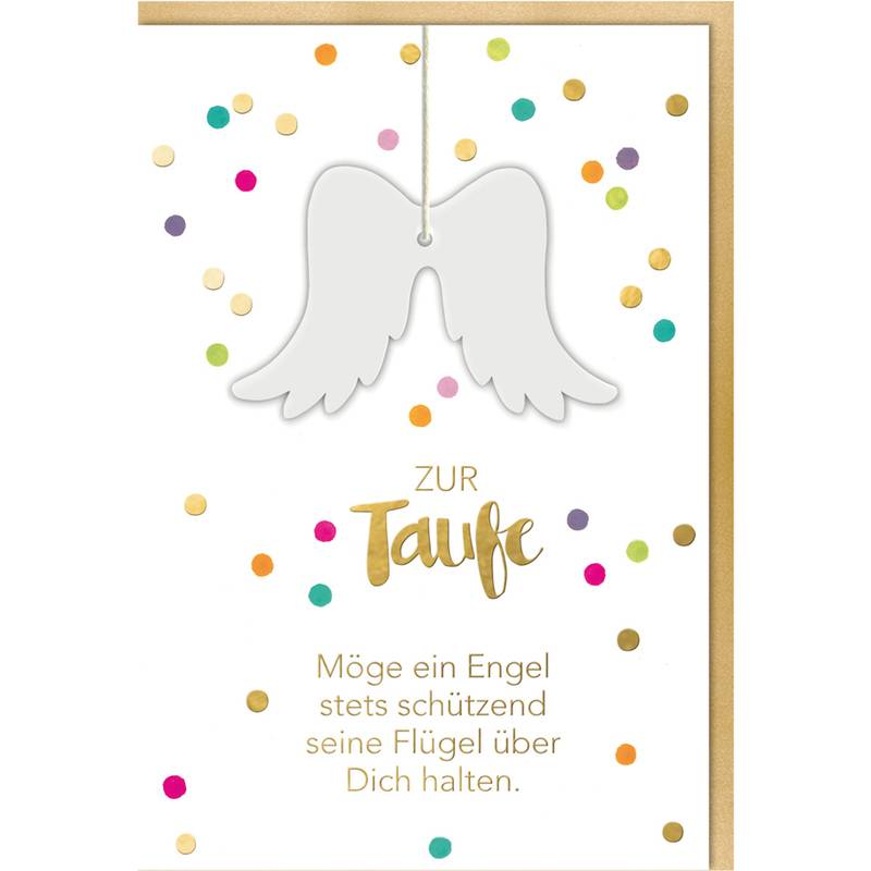 SUSY CARD Taufkarte "Engelsflügel"