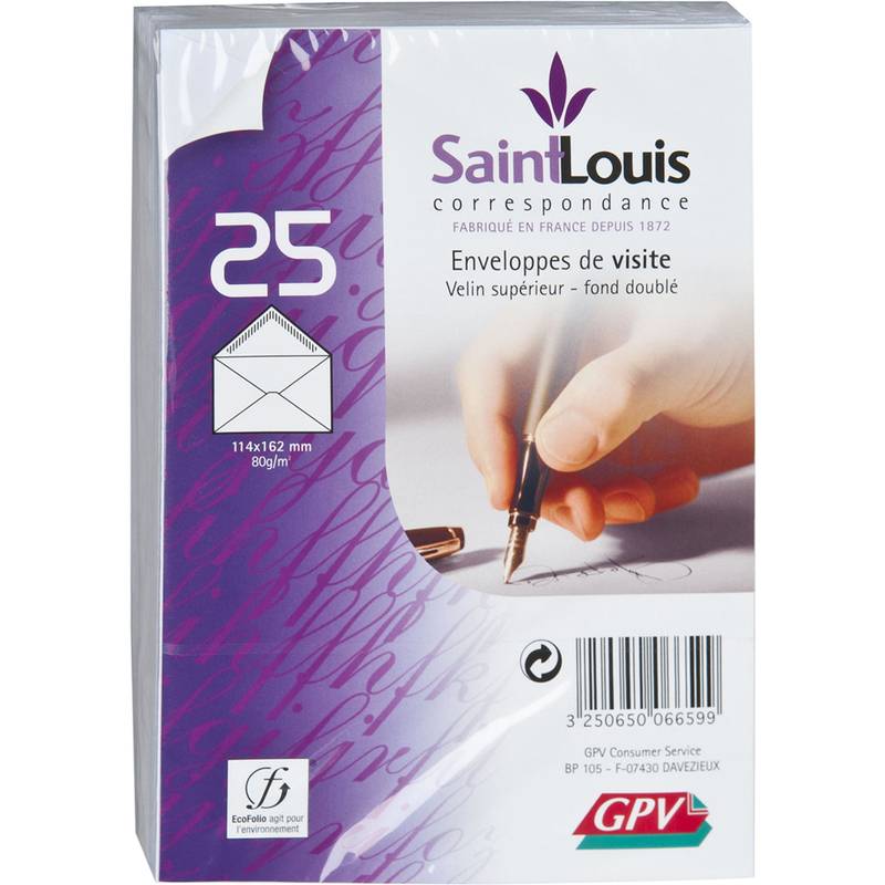 GPV Visitenkarten-Kuverts, 114 x 162 mm, weiß