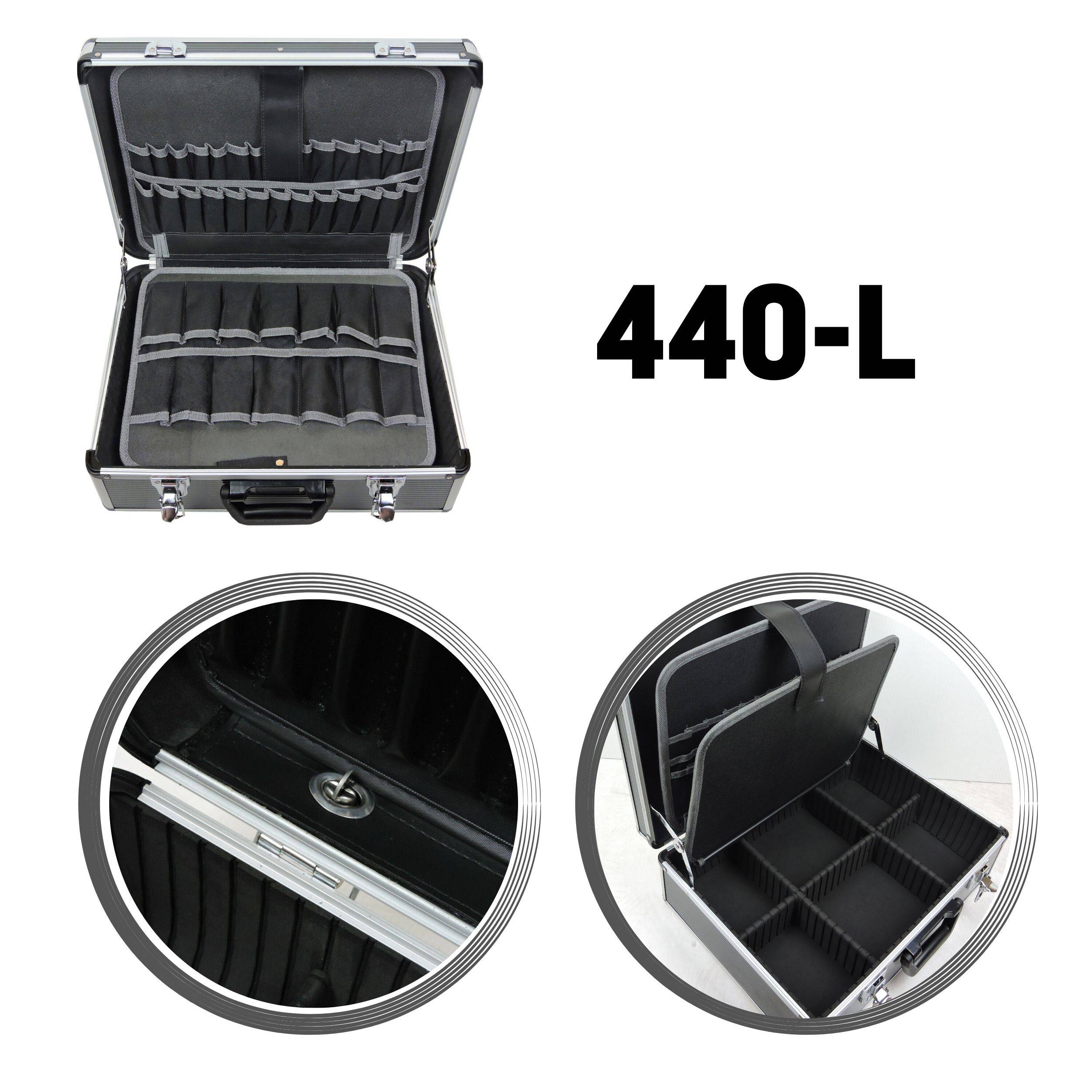 FAMEX 440-L Werkzeugkoffer leer ohne Werkzeug - Robuster Koffer- Werkzeugkasten unbestückt