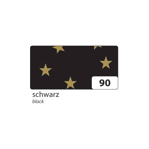 folia 5890 Fotokarton mit goldenen Sternen 300g/m², 50x70cm, schwarz, schwarz (10 Bogen)