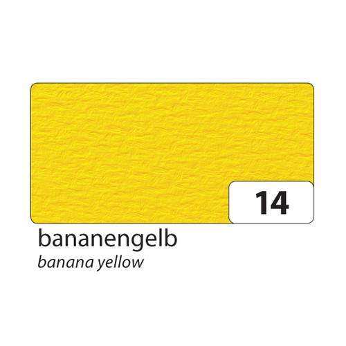 folia 6222/1014 Tonkarton 220g/m², 50x70cm, einseitig genarbt, bananengelb, bananengelb (10 Bogen)