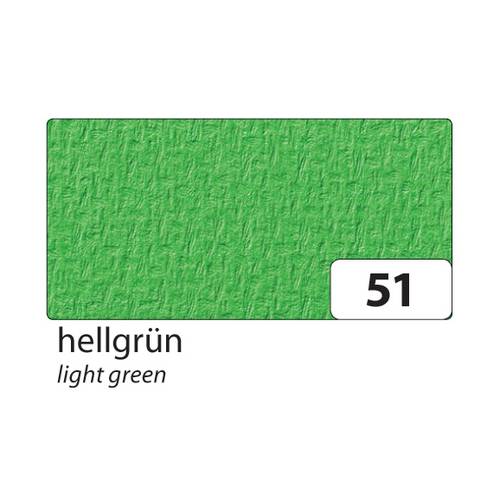 folia 6222/1051 Tonkarton 220g/m², 50x70cm, einseitig genarbt, hellgrün (10 Bogen)