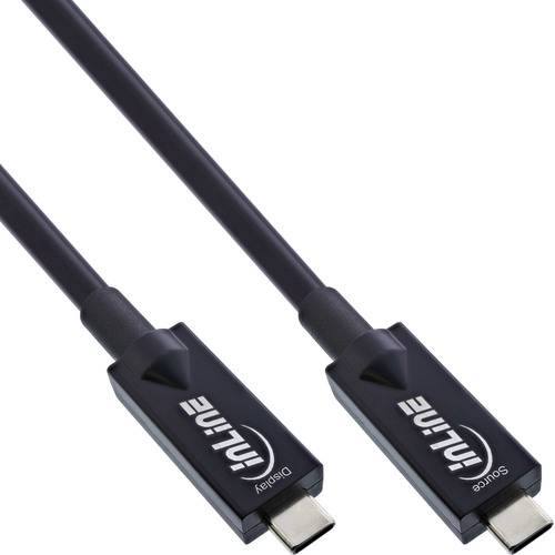 Zwei schwarze Kabel mit den Bezeichnungen „DISPLAY