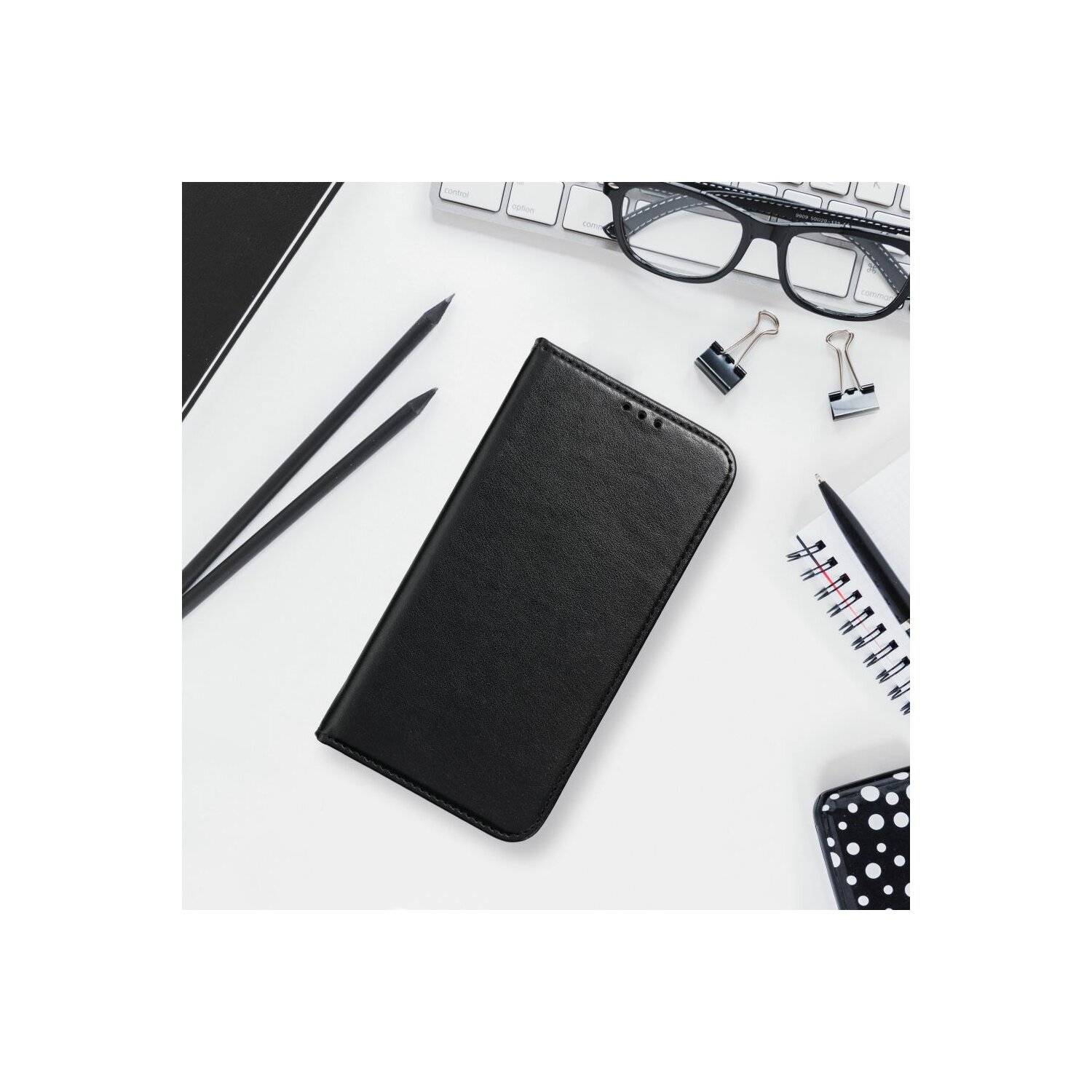 Smart Magneto Buch Tasche Hülle Magnet Standfunktion kompatibel mit Samsung Galaxy A53 5G Schwarz