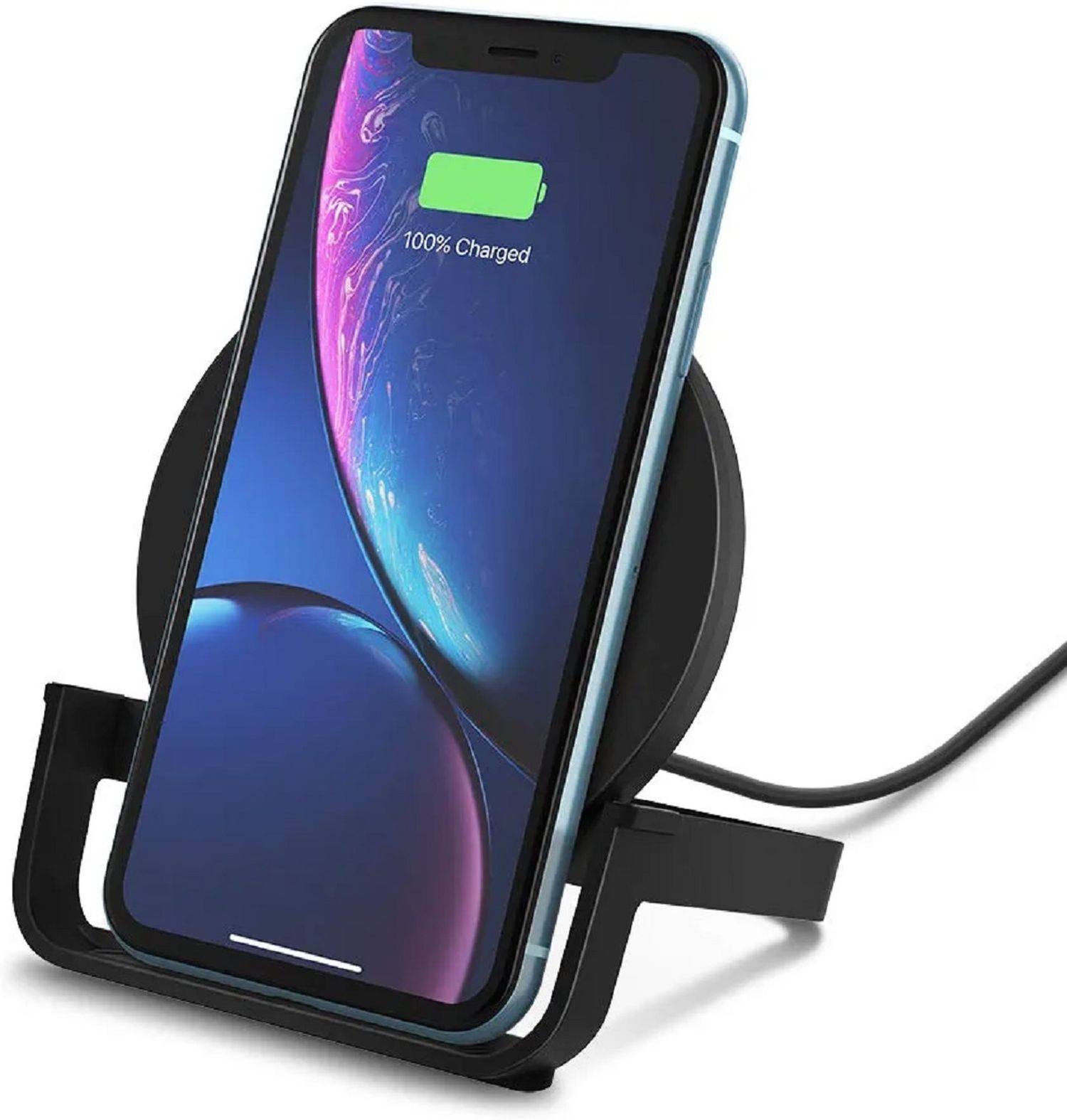 Belkin drahtloser Boost Up Ladeständer (10 W) schnelles Drahtlosladen für Smartphones inkl. UK-Netzteil, Schwarz