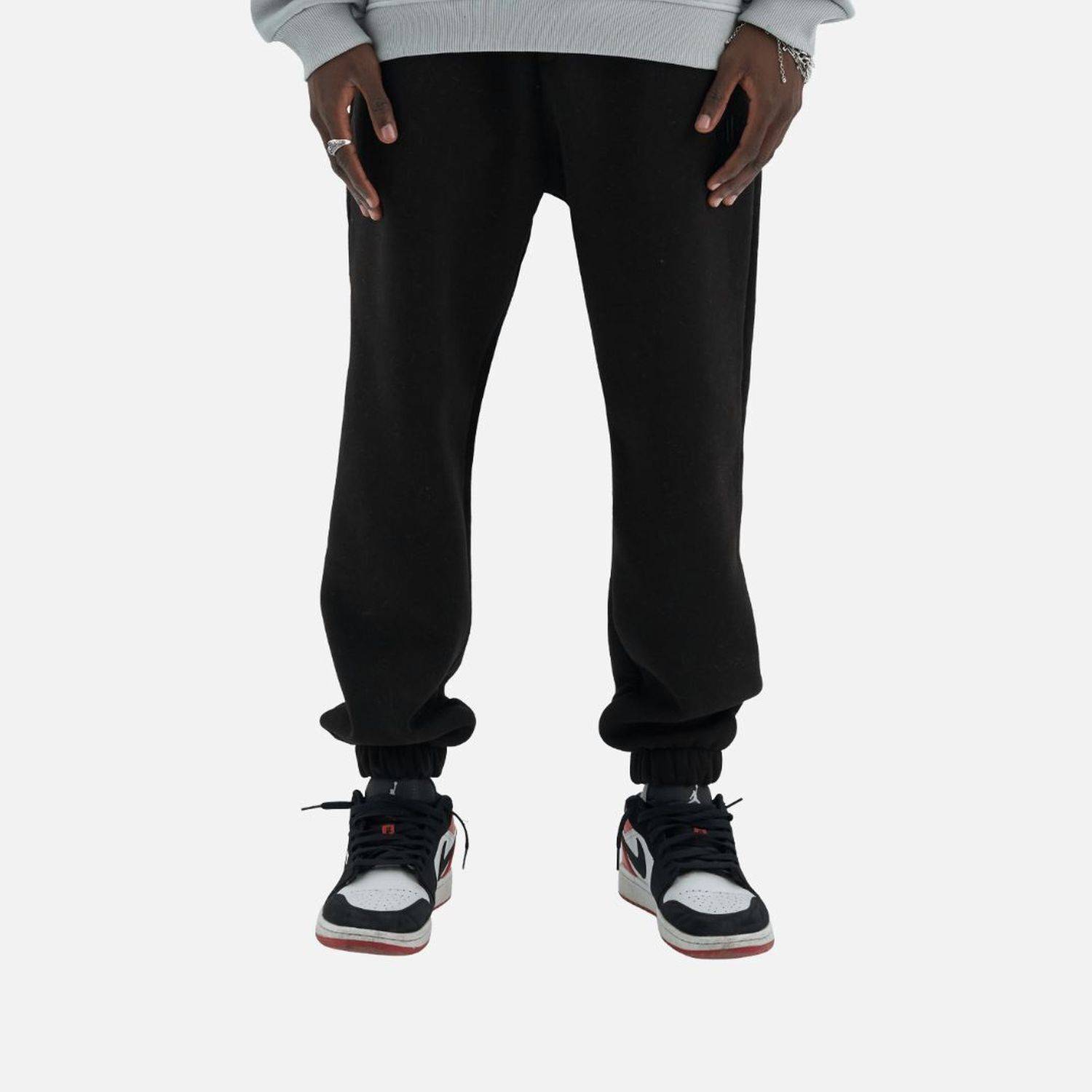 Jogginganzug Set Zipper Sweatshirt Jogginghose Oversize M Schwarz