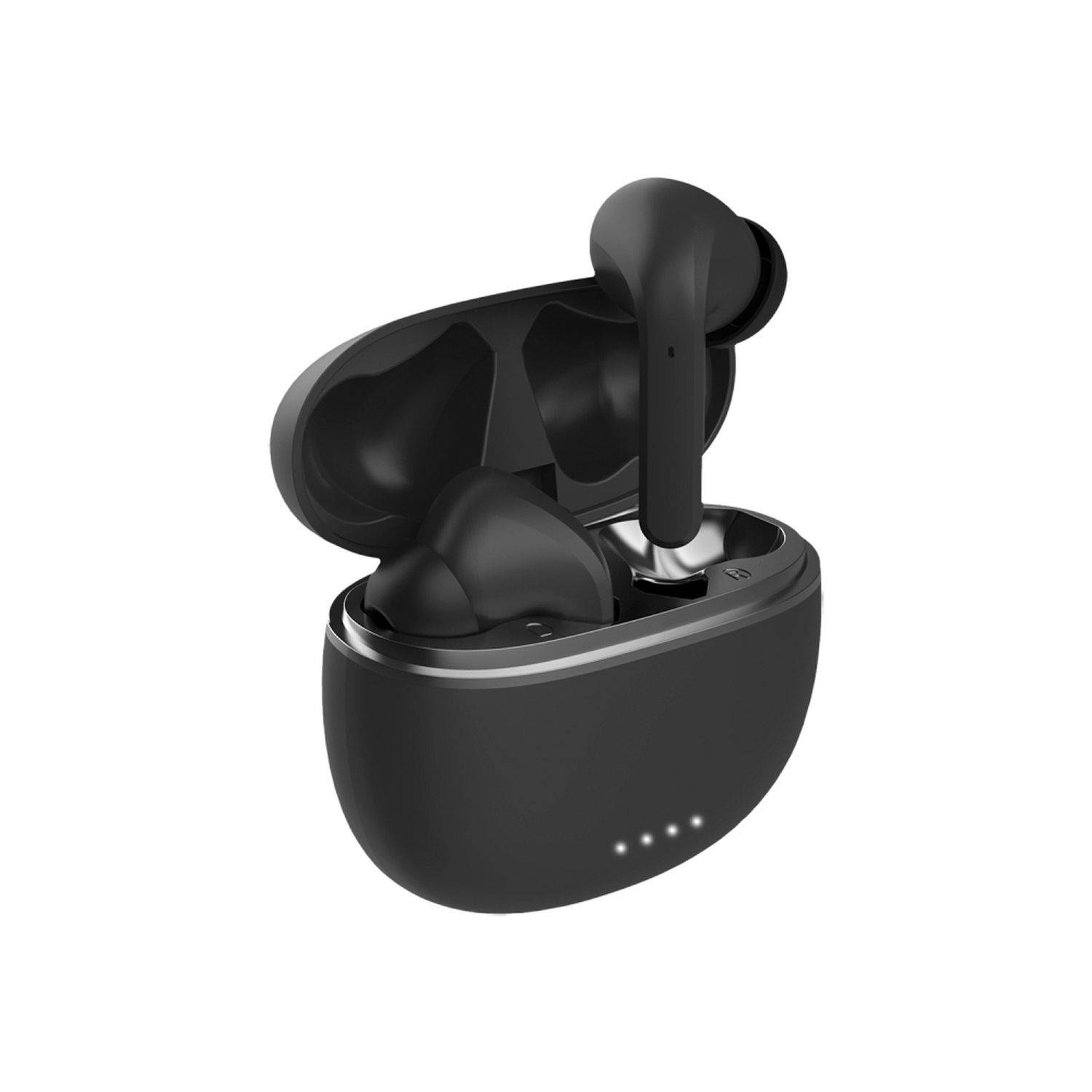 Forever Wireless In-Ear Kopfhörer In-Ear Headset mit aufladbarem Case mit Mikrofon kompatibel mit Smartphone Schwarz