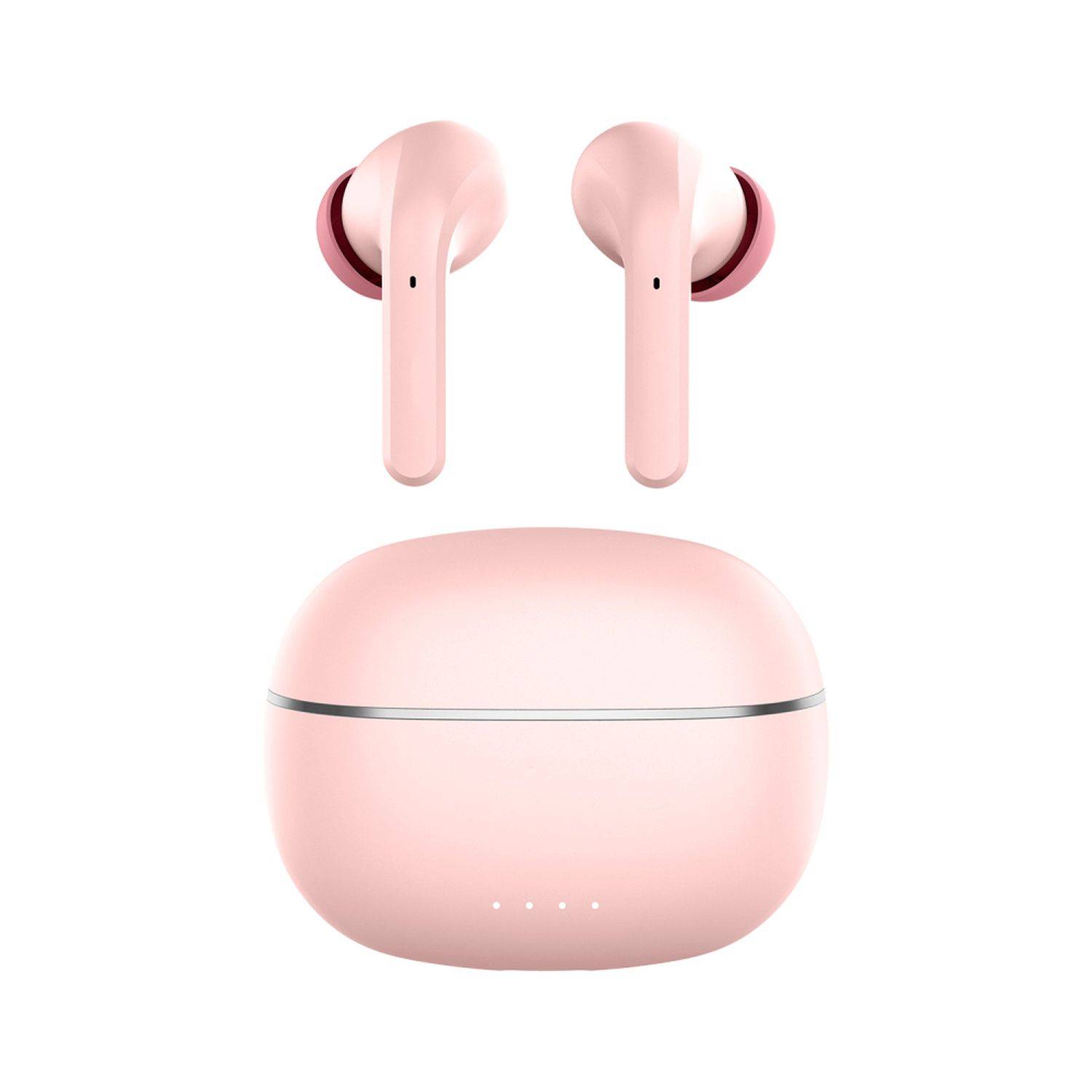 Forever Wireless In-Ear Kopfhörer In-Ear Headset mit aufladbarem Case mit Mikrofon kompatibel mit Smartphone Pink