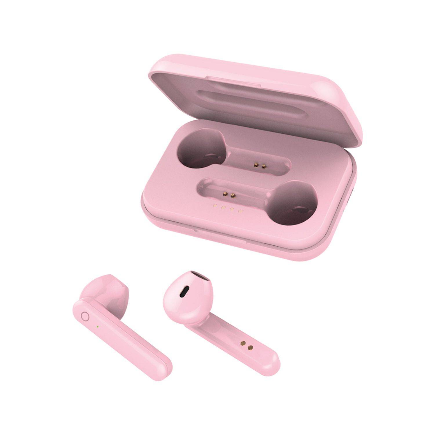 Forever Wireless In-Ear Kopfhörer In-Ear Headset mit aufladbarem Case mit Mikrofon kompatibel mit Smartphone Pink