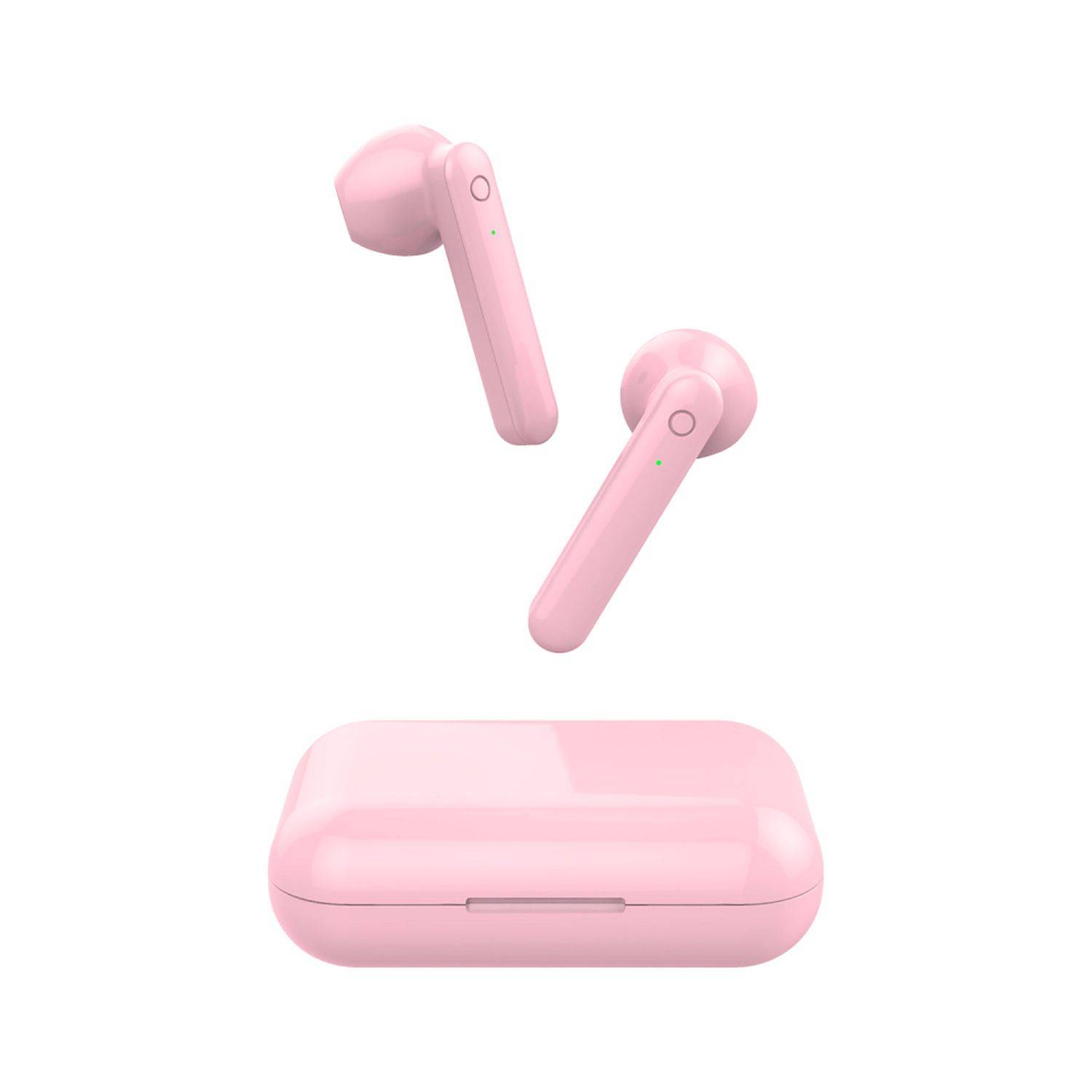 Forever Wireless In-Ear Kopfhörer In-Ear Headset mit aufladbarem Case mit Mikrofon kompatibel mit Smartphone Pink