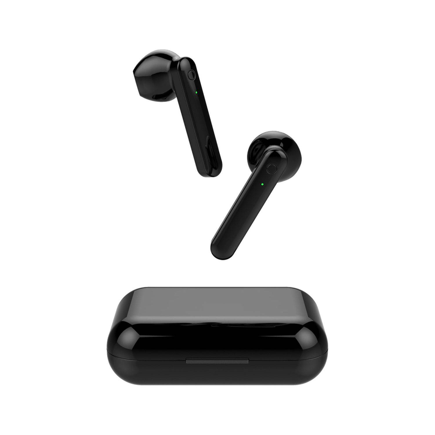 Forever Wireless In-Ear Kopfhörer In-Ear Headset mit aufladbarem Case mit Mikrofon kompatibel mit Smartphone Schwarz
