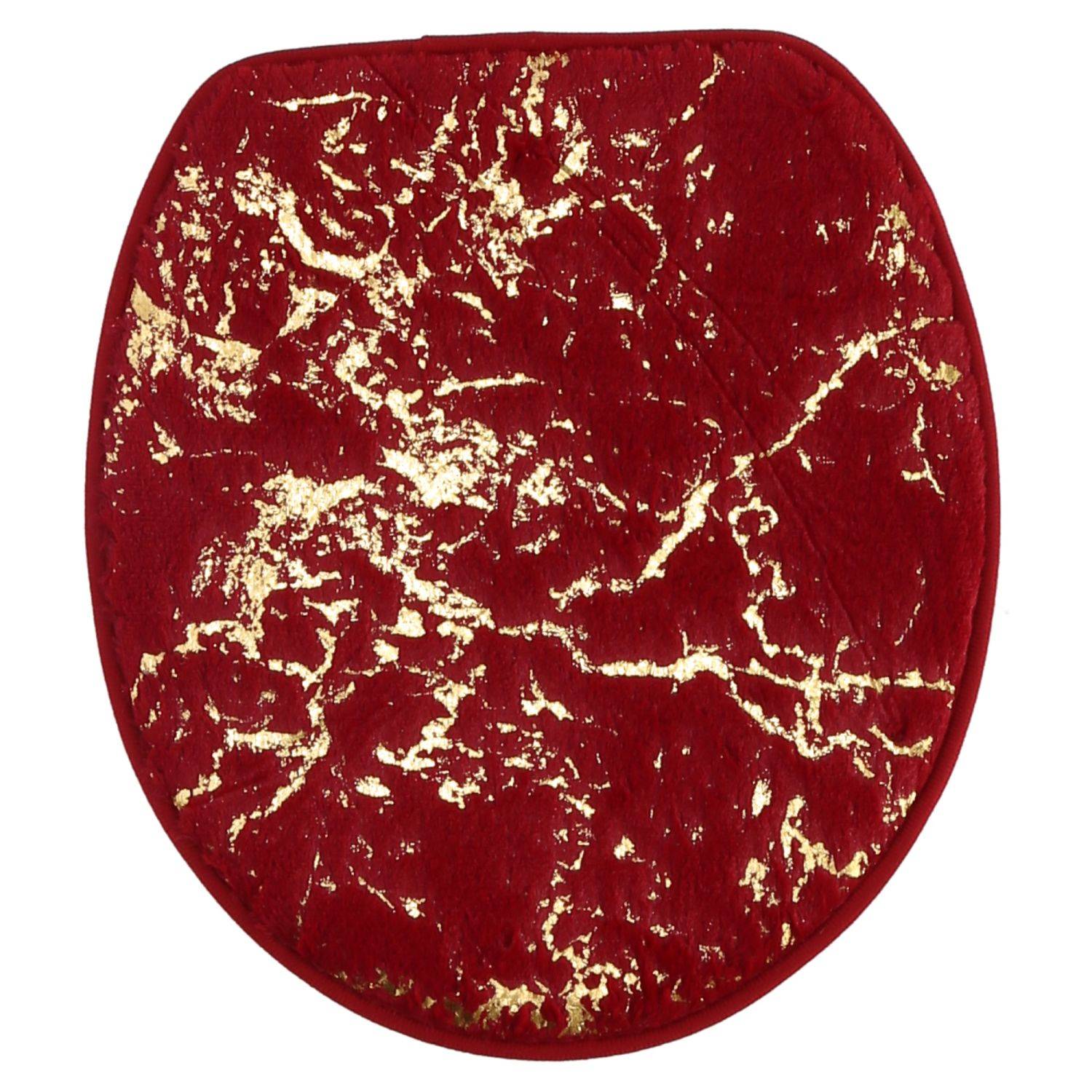 Marmour 3-teilig Bad Matte Dusche Set von 2 Rutsch Stand Bad Matten Wasser absorbierend Marmour-RotGold