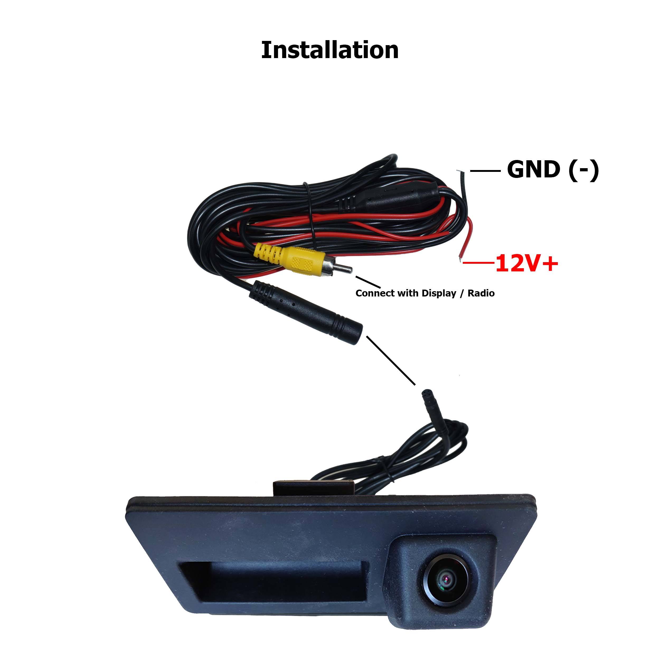 Rückfahrkamera für Audi und VW A4 B8 A5 Q3 Q5 A6 A8 Tiguan Golf Heckklappe HD