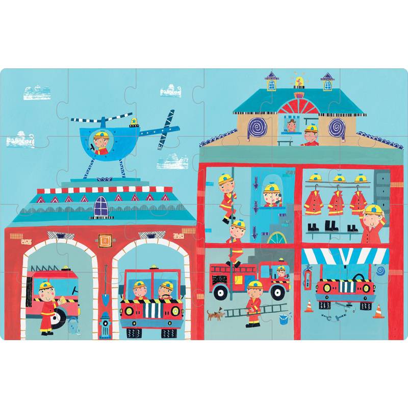 APLI kids Puzzle "Feuerwache", 24 Teile