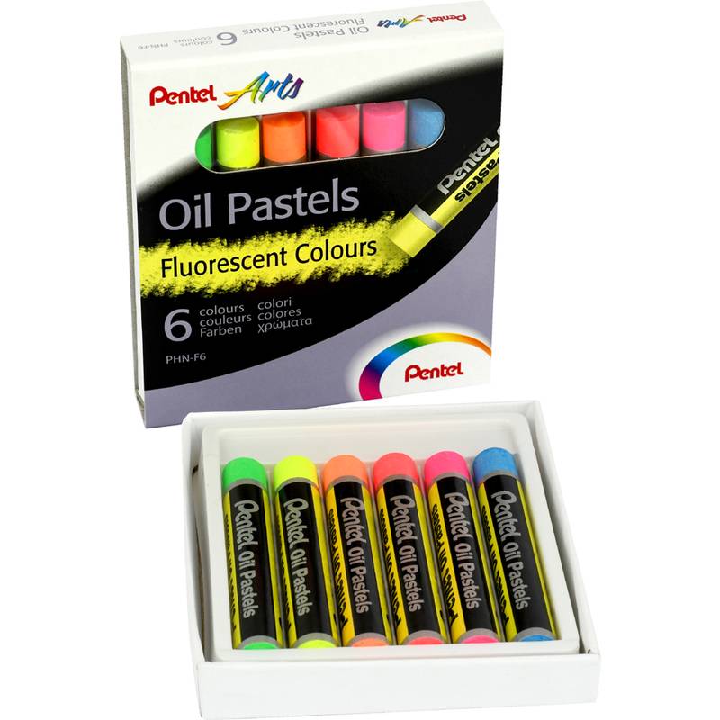 PentelArts Ölpastellkreide PHN-F6, 6er Set, Neonfarben