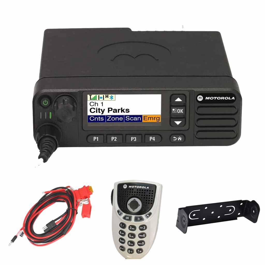 SET Motorola DM4601e WLAN Bluetooth GPS VHF 136-174MHz Tastaturmikrofon Montagewinkel MDM28JNN9RA2AN