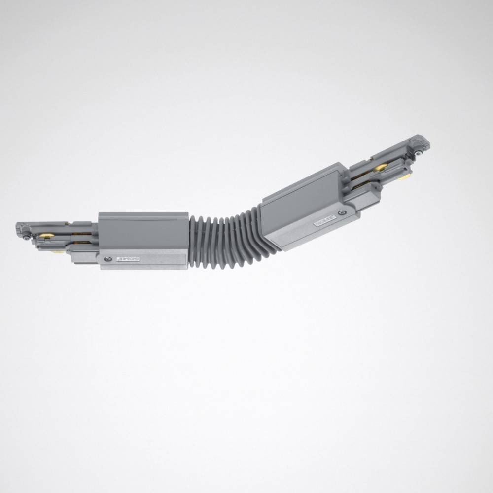 Ein flexibler elektrischer Verbinder mit einer gewellten Verbindungsstelle und zwei metallischen Enden, konzipiert für sichere und verstellbare Anschlüsse.