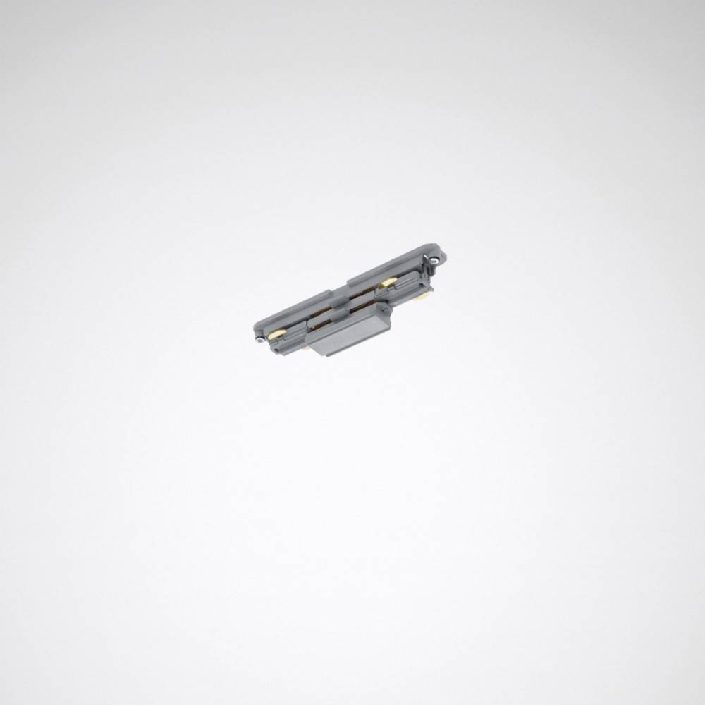 Eine kleine graue mechanische Komponente mit präzisen Details ist auf einem schlichten weißen Hintergrund zentriert.