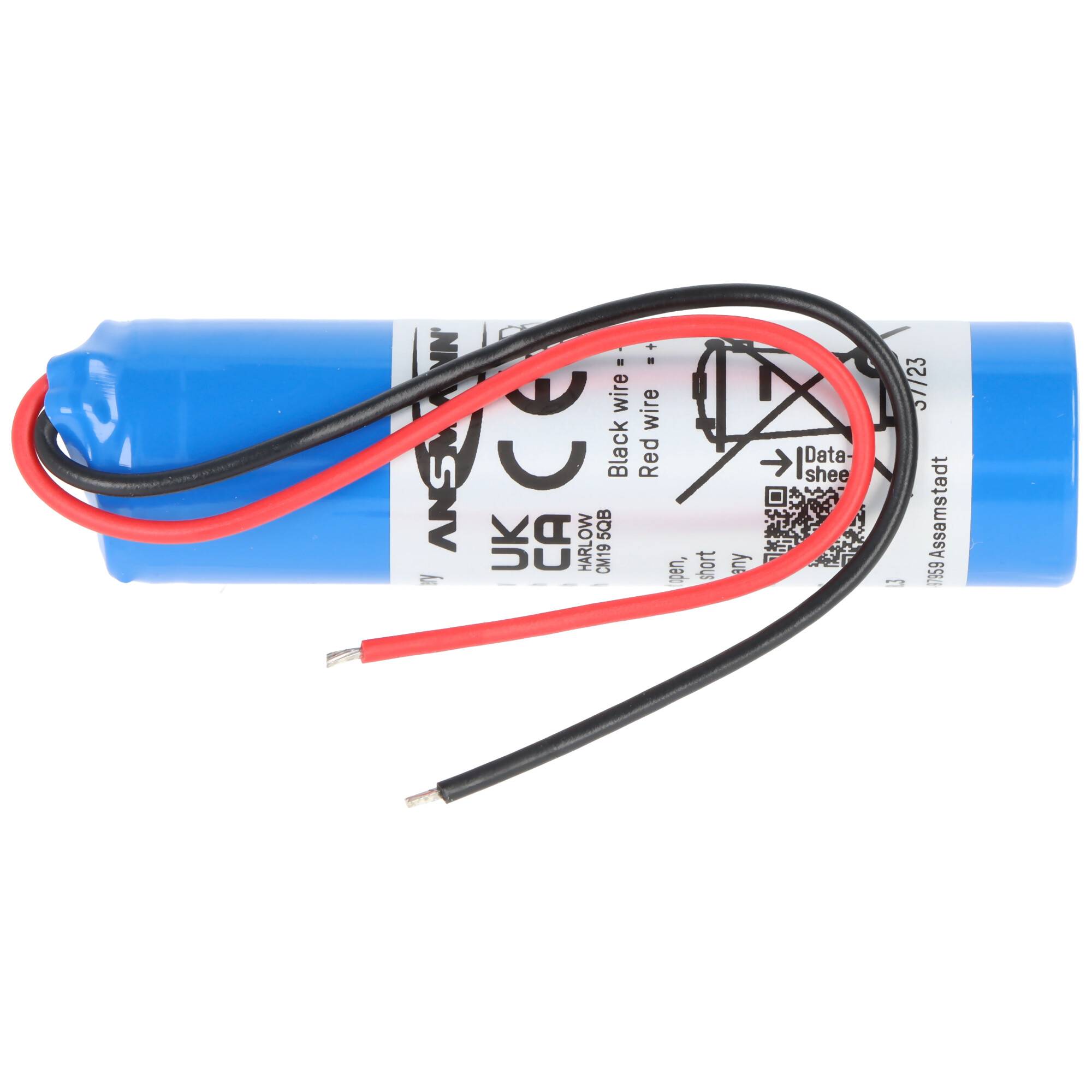 Akkupack Li-ion 3,7V 2600mAh 1S1P mit 10cm Kabel, 1INR19 / 66-1, 2347-3008-06