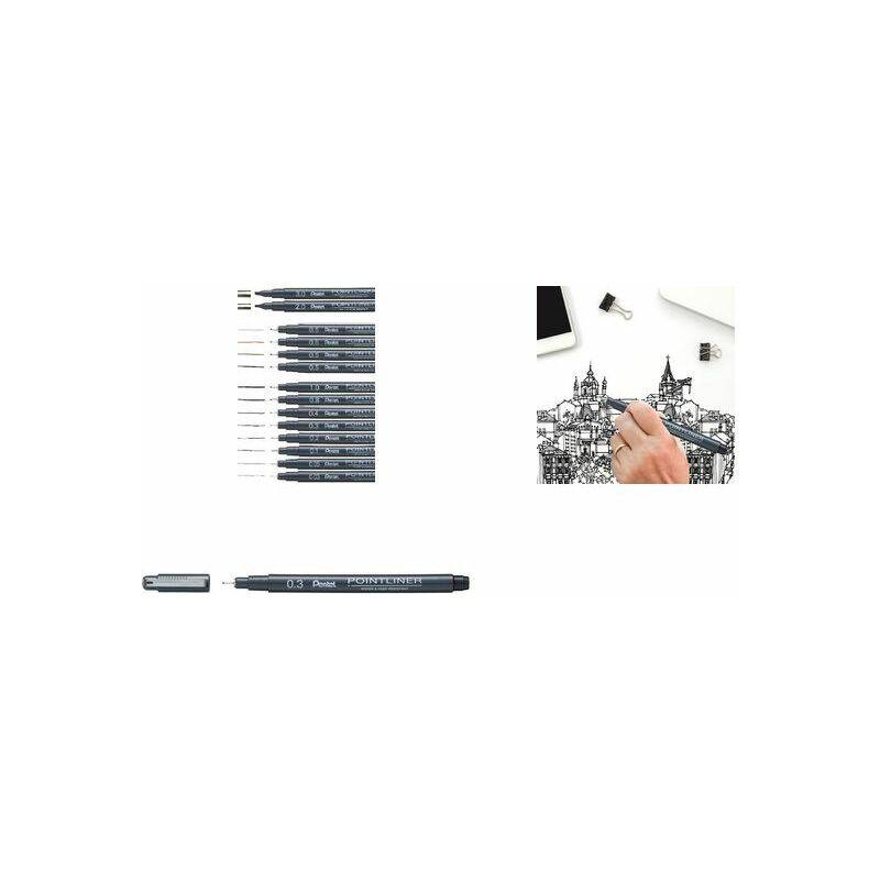 Pentel S20P-4A, Stick-Kugelschreiber, Schwarz, 1 Stück(e), Fein