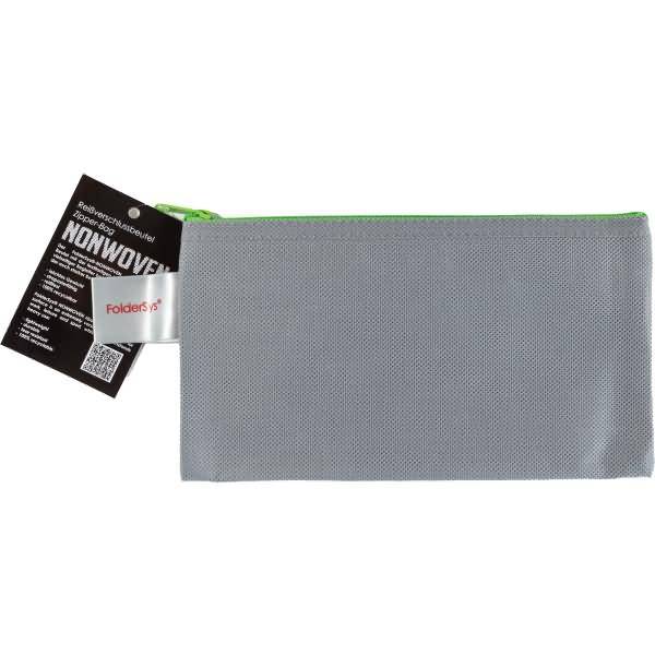 Reißverschlussbeutel DINlang non-woven-PP opak hellgrau