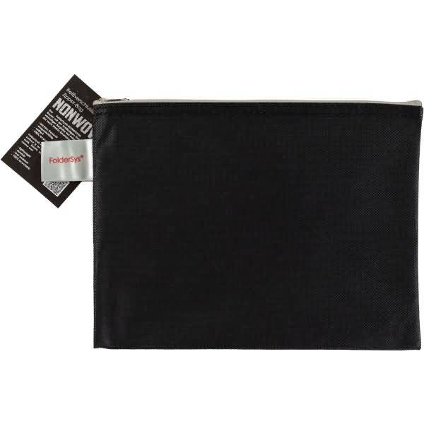 Reißverschlussbeutel A5 non-woven-PP opak schwarz