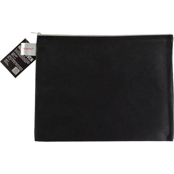 Reißverschlussbeutel A4 non-woven-PP opak schwarz