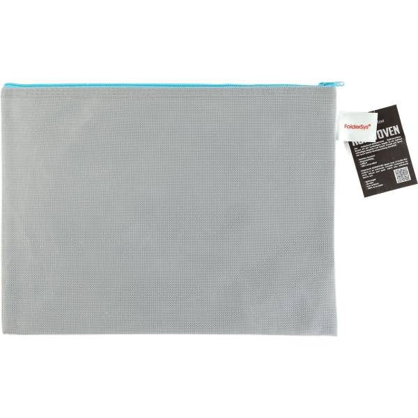 Reißverschlussbeutel A4 non-woven-PP opak hellgrau