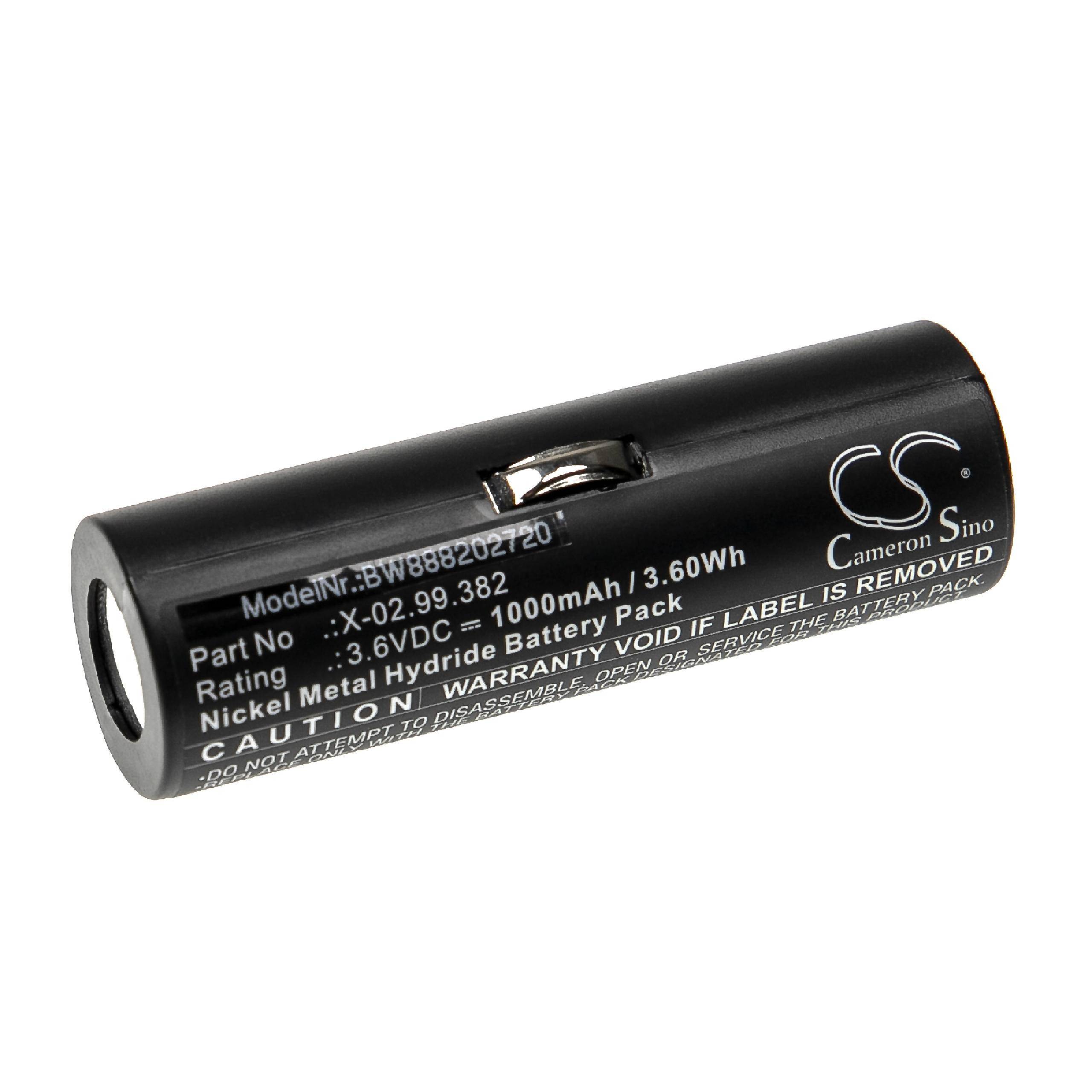 Medizintechnik-Akku als Ersatz für Heine BATT/110904-A1, X-02.99.380 - 1000mAh, 3,6V, NiMH