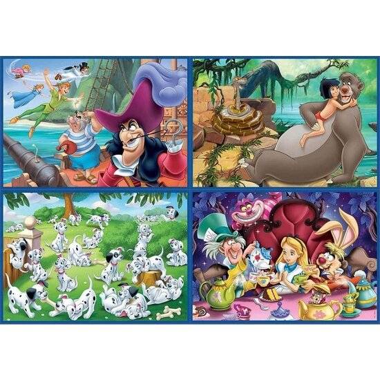 Puzzle Educa Disney Aladdin, Jungle Book, Alicia, Peter Pan (380 pcs)