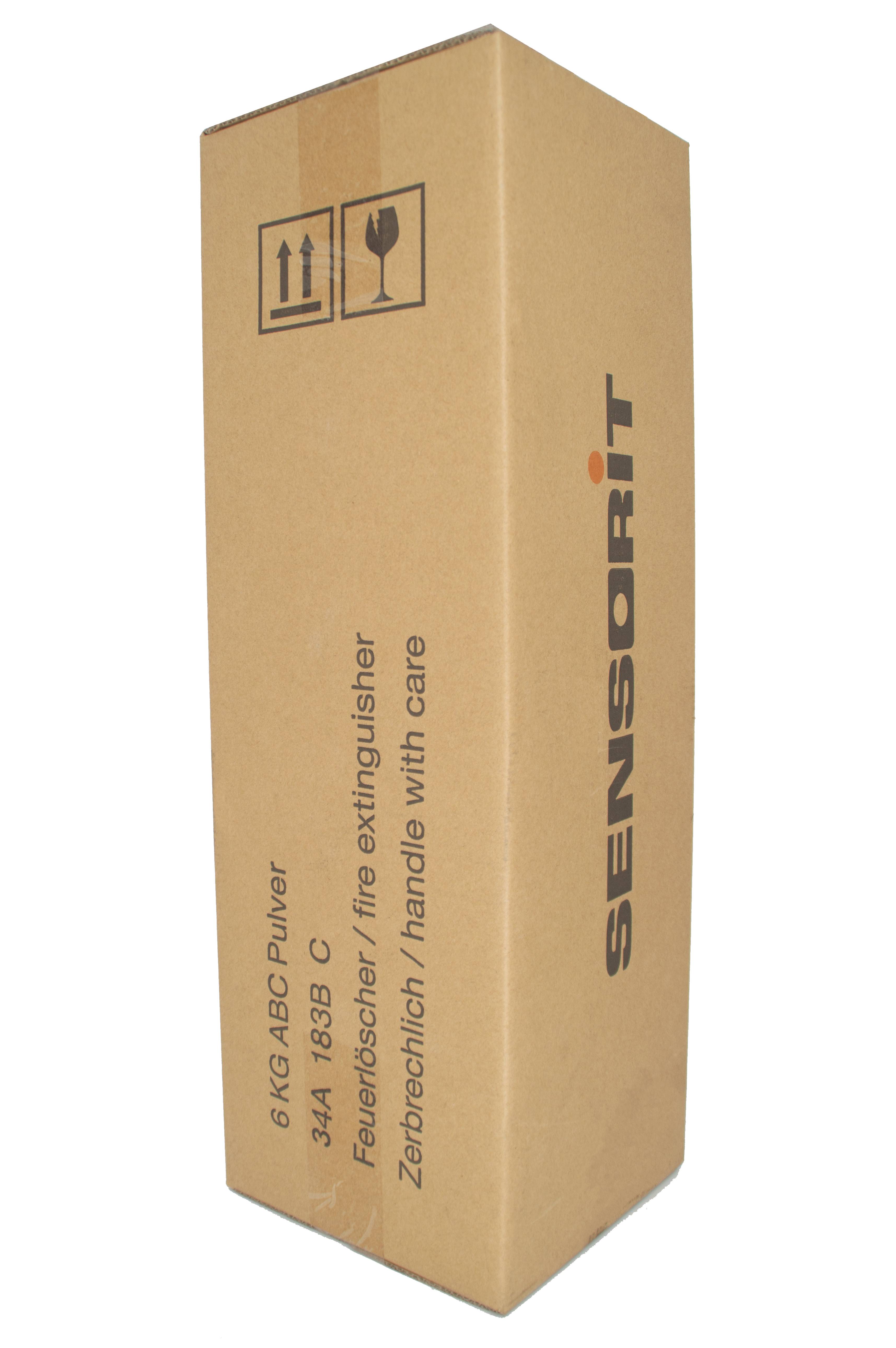 Sensorit Feuerlöscher 6kg ABC Pulverlöscher Werksendkontrolle 2023 Zertifikat MPA Dresden