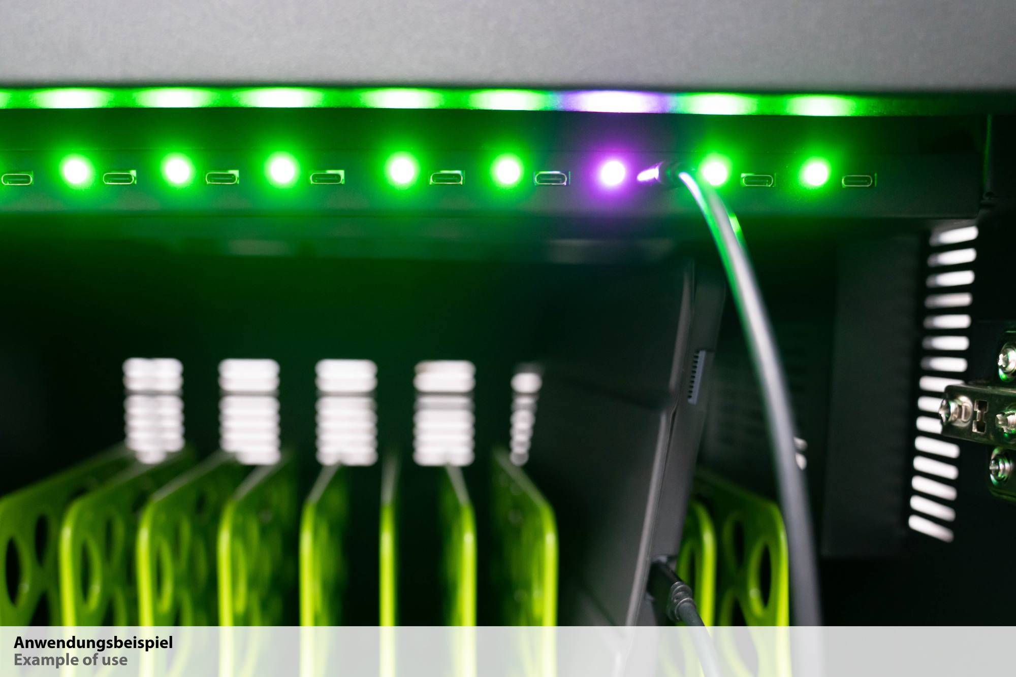 Good Connections® ANTARES PRO T30C Ladewagen bis 11", USB-C™, 30W Port, PD3.0, UVC-Desinfektion, schwarz