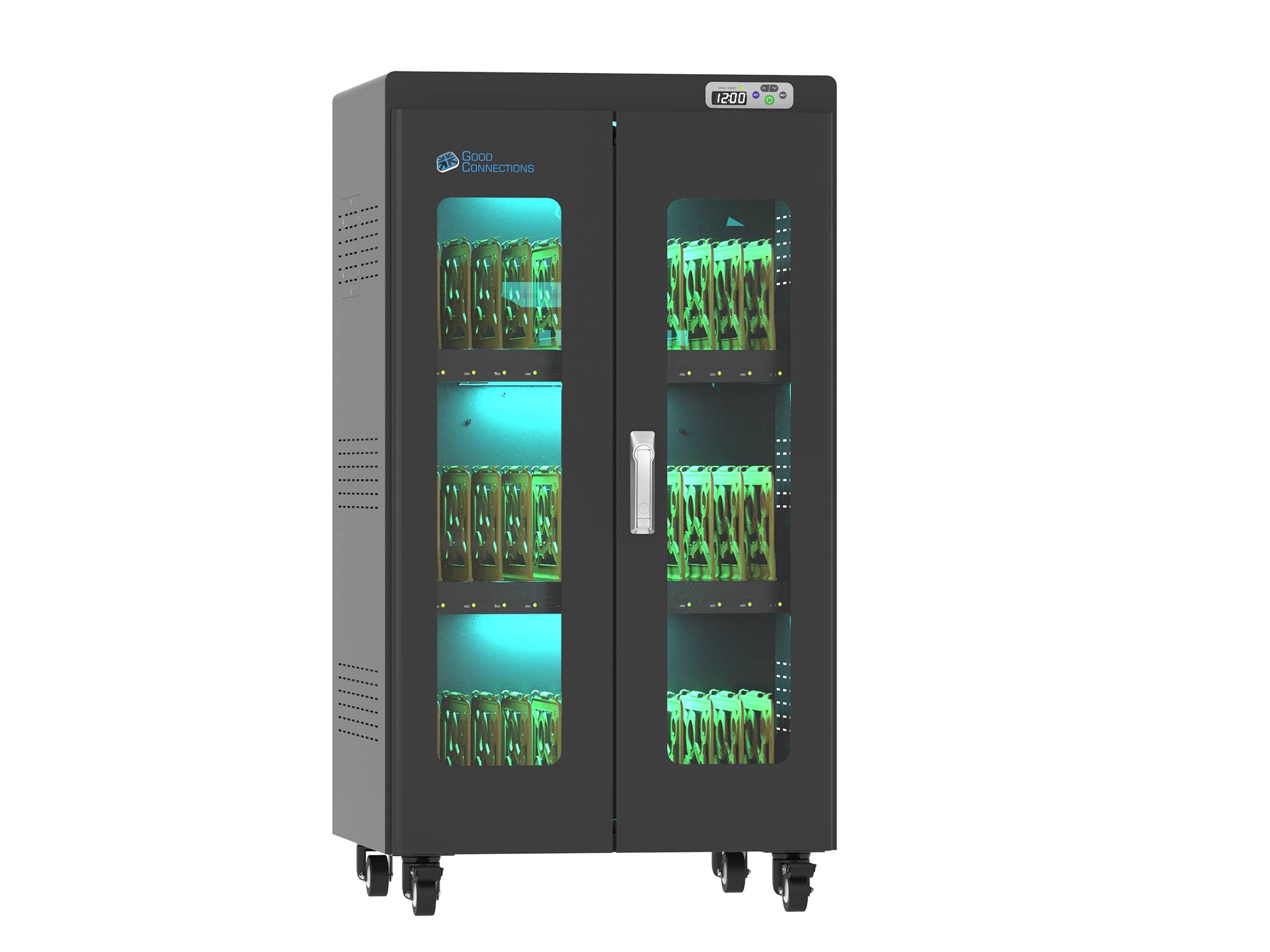 Good Connections® ANTARES PRO N36C Ladewagen bis 15,6", USB-C™, 65W Port, PD3.0, UVC-Desinfektion, schwarz